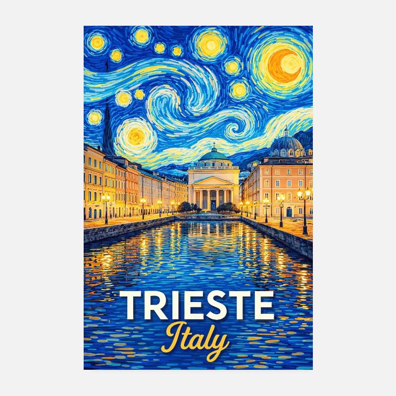 Trieste, Italie. Poster 20 x 30 cm