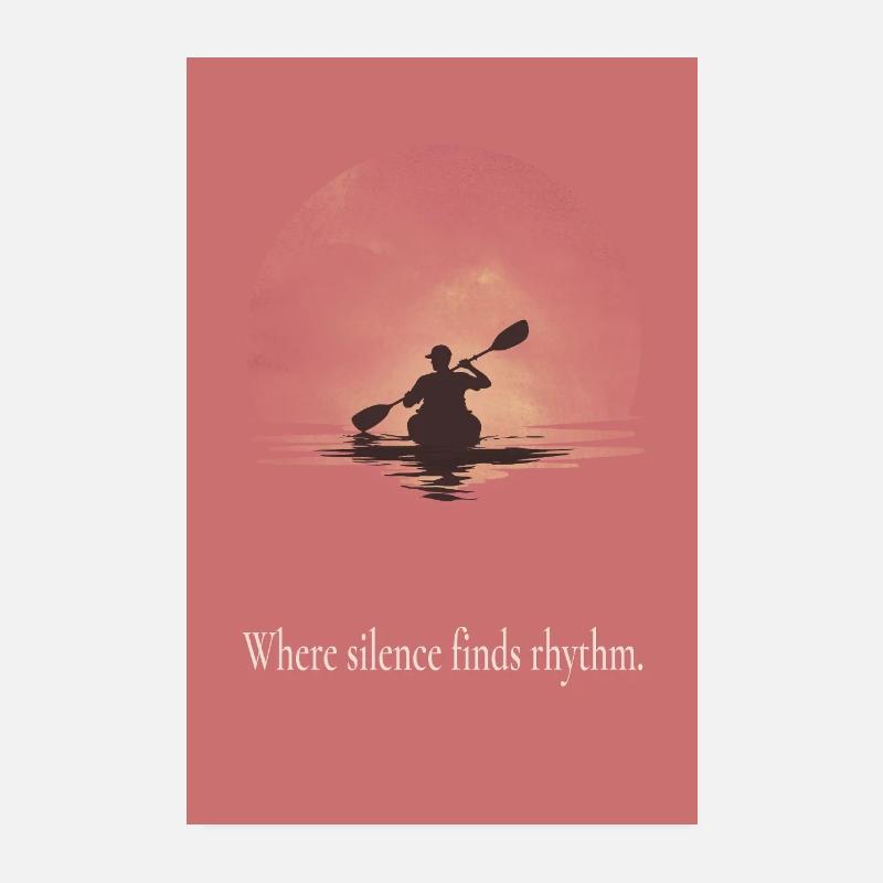 Where Silence Finds Rhythm Canoe Poster Poster 8" x 12" (20x30 cm)