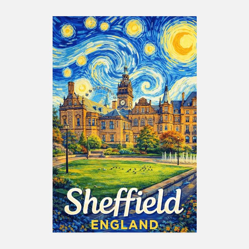 Sheffield, Angleterre Poster 20 x 30 cm