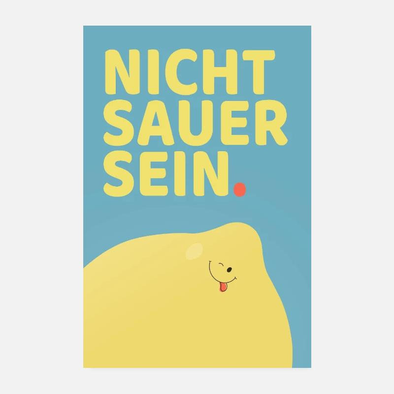 Affiche Citron drôle Don’t Be Sour Poster 20 x 30 cm