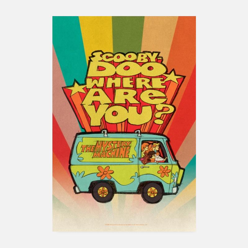 Scooby-Doo Where Are You - Poster 20x30 cm - Weiß