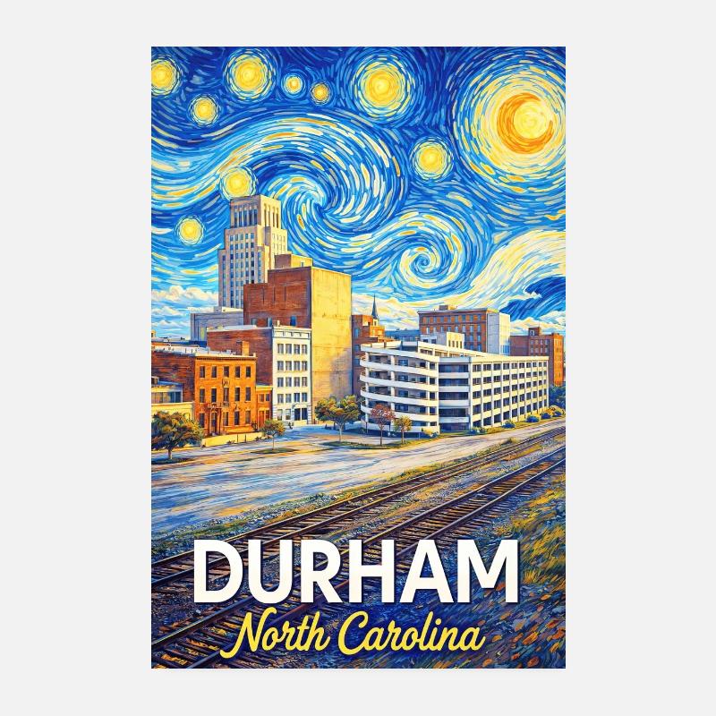 Durham, Caroline du Nord Poster 20 x 30 cm