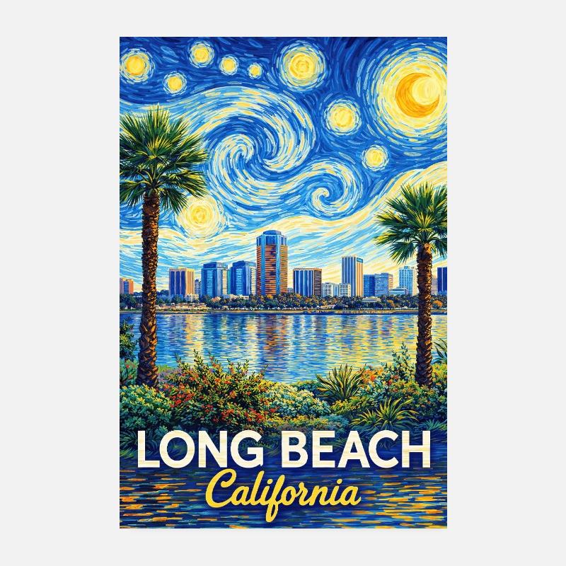 Long Beach California Poster 20x30 cm