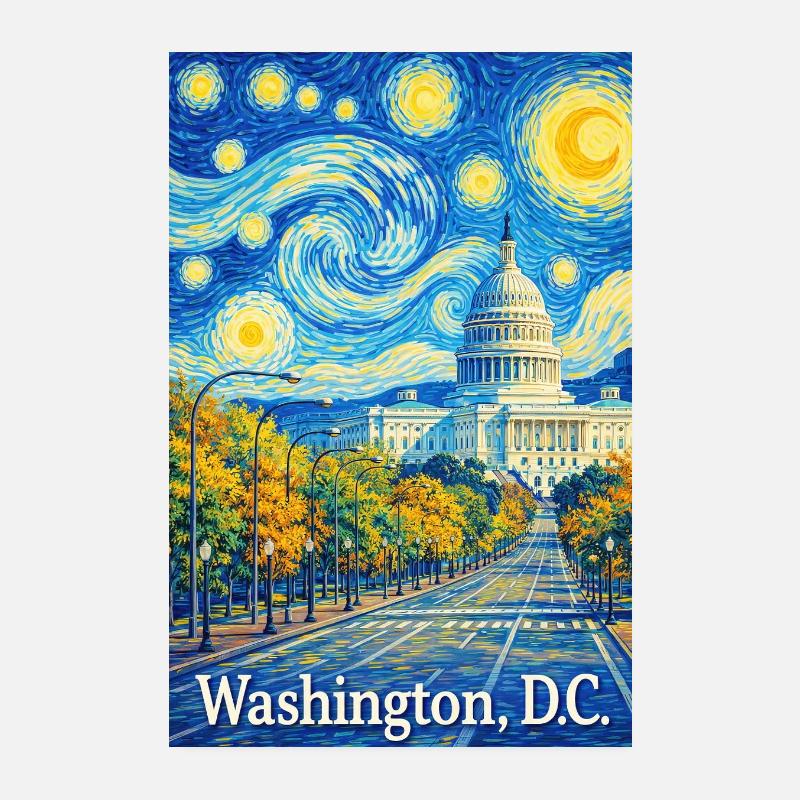Washington, D.C. Poster 8" x 12" (20x30 cm)