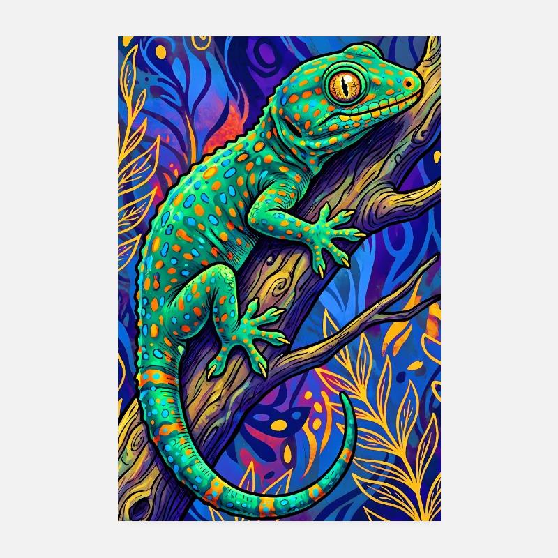 Gecko Poster 20 x 30 cm