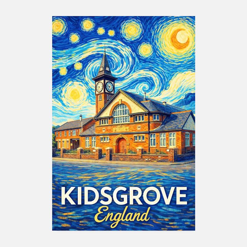 KIDSGROVE Angleterre Tourbillon Ciel Poster 20 x 30 cm