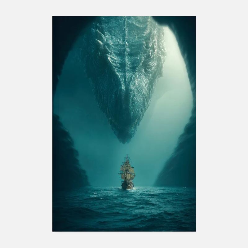 Le géant du Dragon au crépuscule Poster 20 x 30 cm