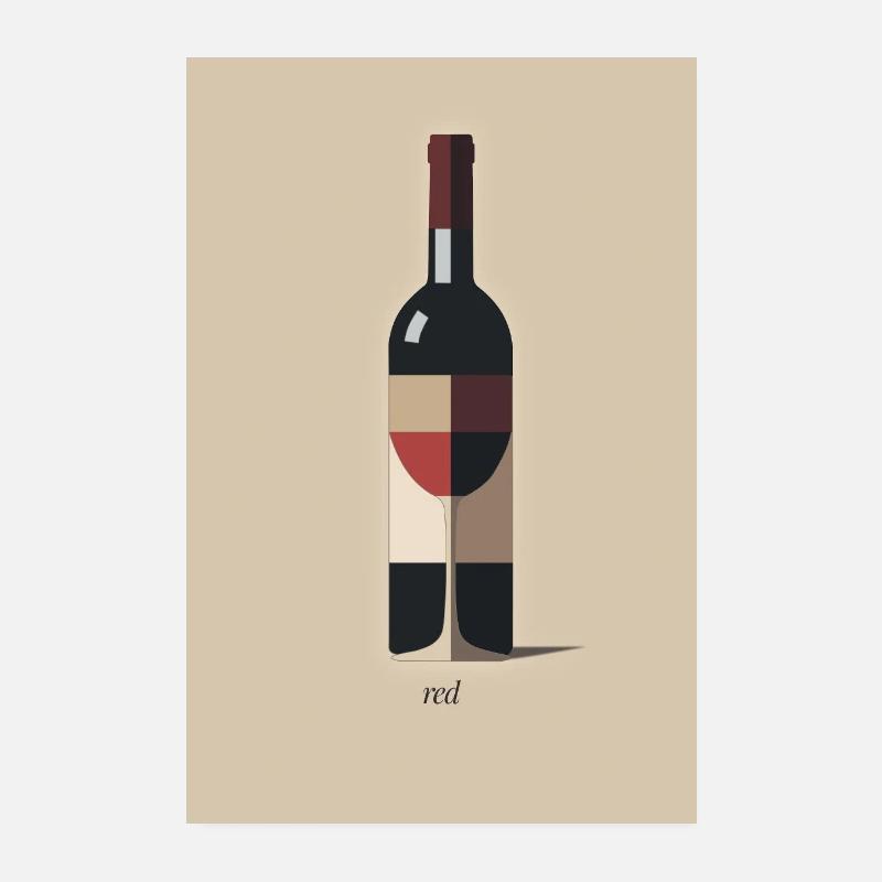 Design de vin rouge Minimaliste Modern Poster 20 x 30 cm