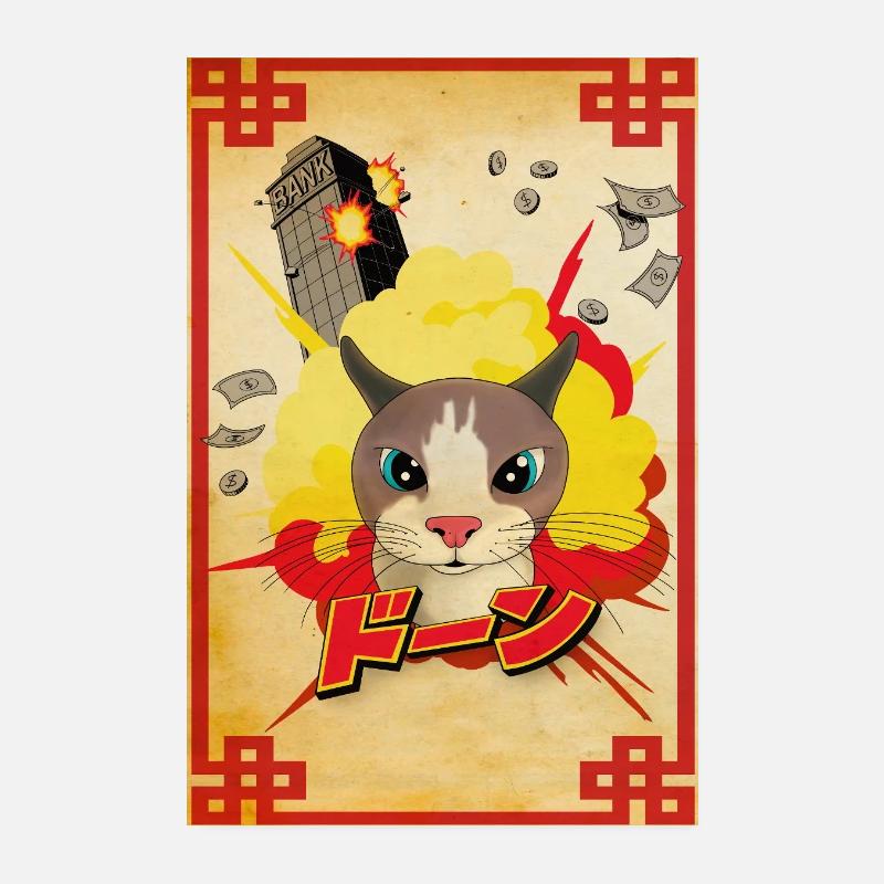 Mr Boom Cat Poster 20 x 30 cm