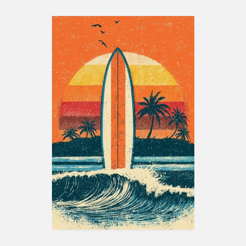 Planche de surf Surfer Poster 20 x 30 cm
