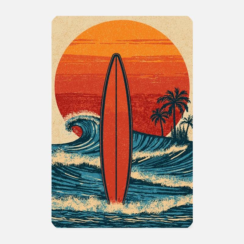 Sonnenuntergang Surf Poster 20x30 cm