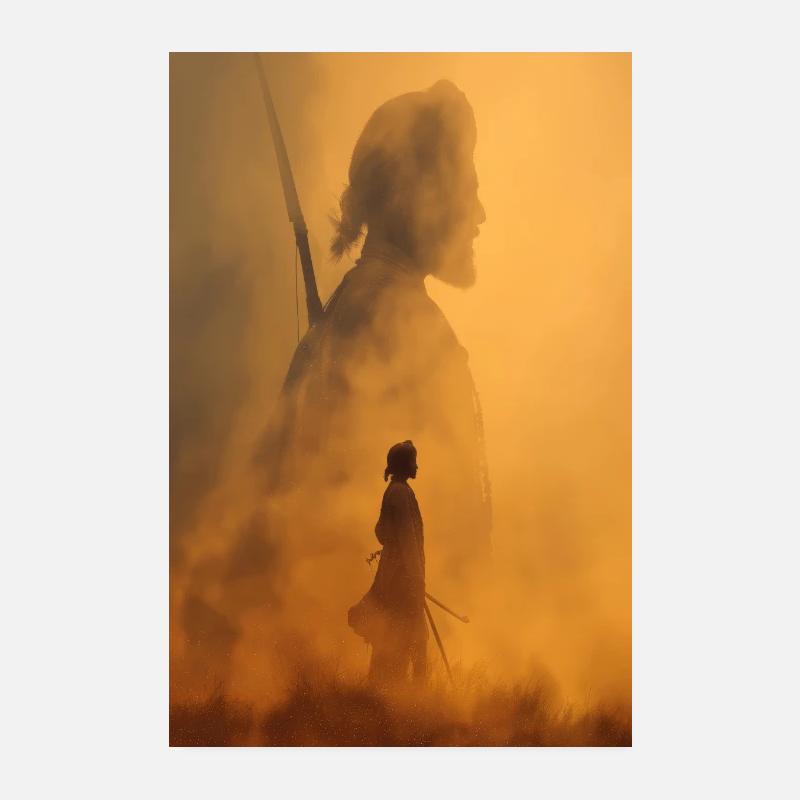 Ember Warrior Silhouette Poster 8" x 12" (20x30 cm)