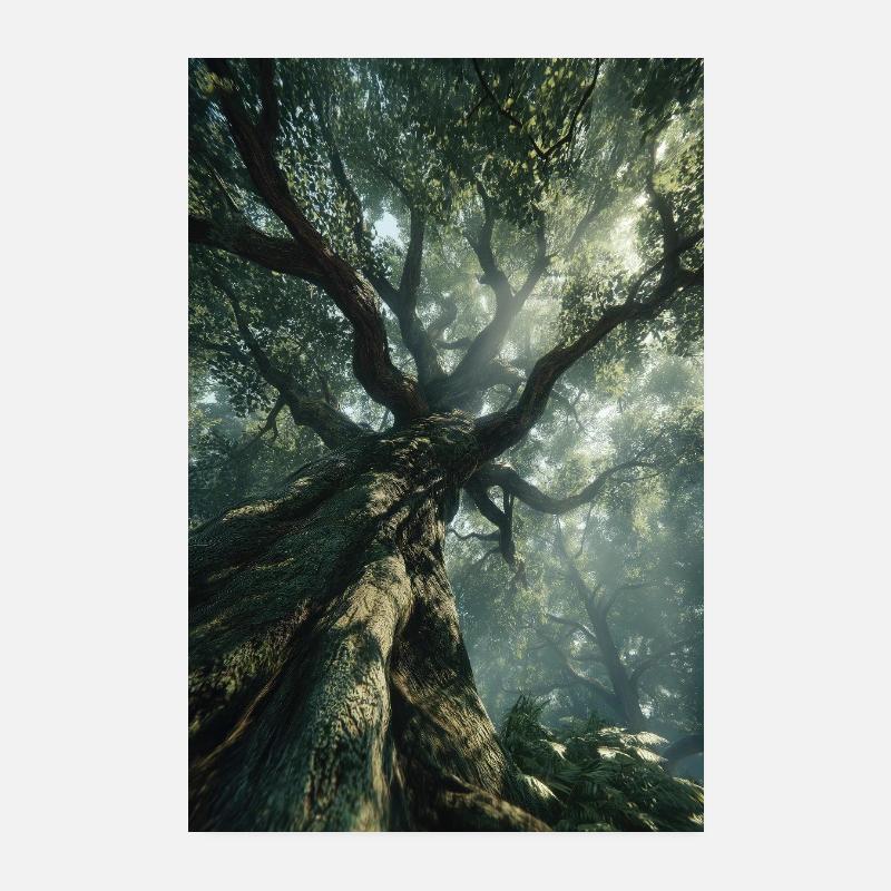 Ancienne Lumière de la Forêt Poster 20 x 30 cm