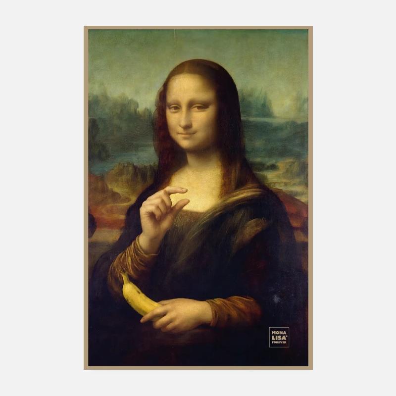 Mona Lisa Banana Scale Poster 8" x 12" (20x30 cm)