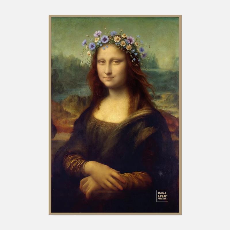 Mona Lisa Blumenkrone Poster 20x30 cm