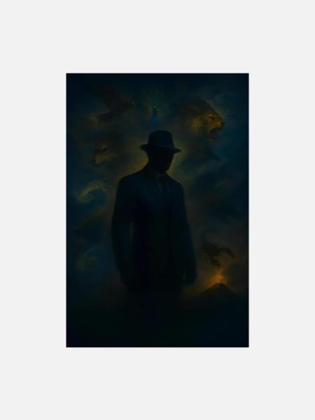 Gardien du Brouillard dans la Forêt Fantôme - Poster 20 x 30 cm - blanc - Devant