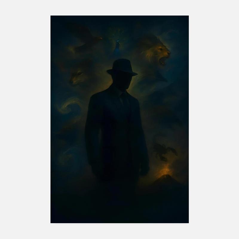 Gardien du Brouillard dans la Forêt Fantôme Poster 20 x 30 cm