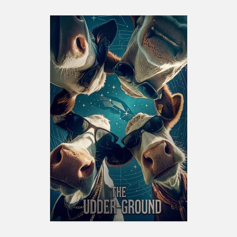 Cosmic Sunglass Herd Poster 8" x 12" (20x30 cm)