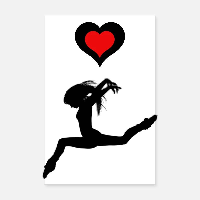 Coeur de danseurs Poster 20 x 30 cm