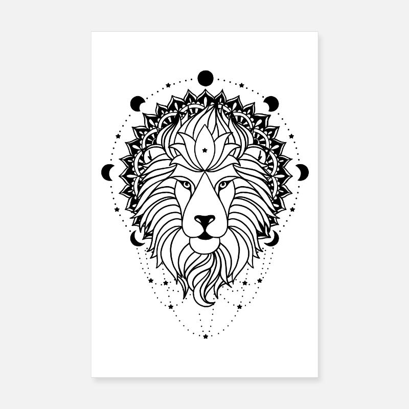 Löwe – Krafttier Poster 20x30 cm