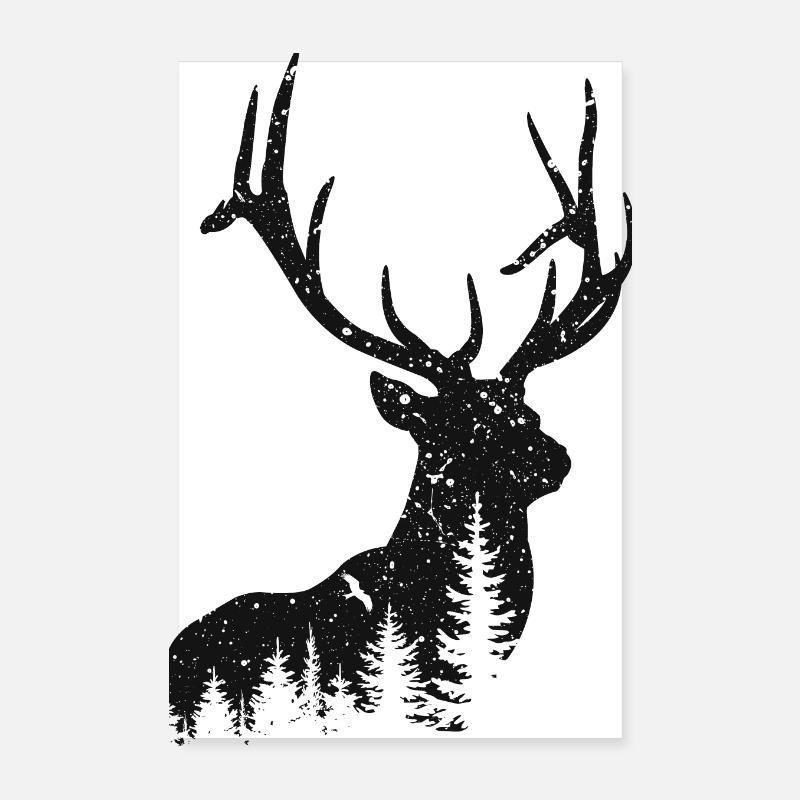 Hirsch Poster 20x30 cm
