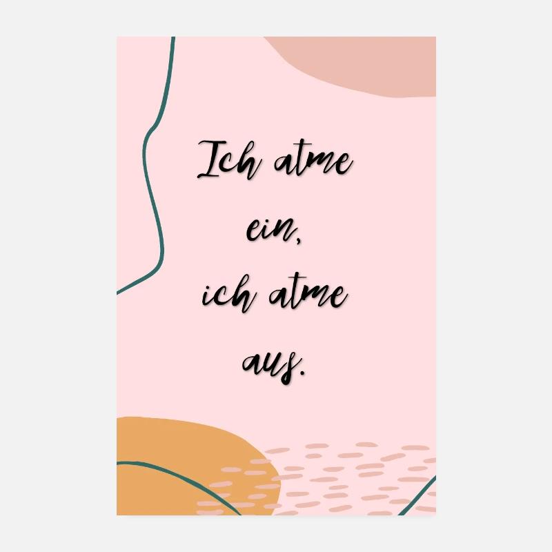 Ich atme ein, ich atme aus. Affirmation 01-01-a05 Poster 20x30 cm
