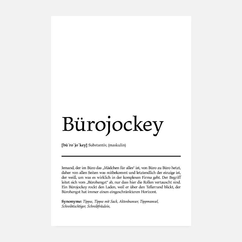 Bureau jocké définition poster Poster 20 x 30 cm