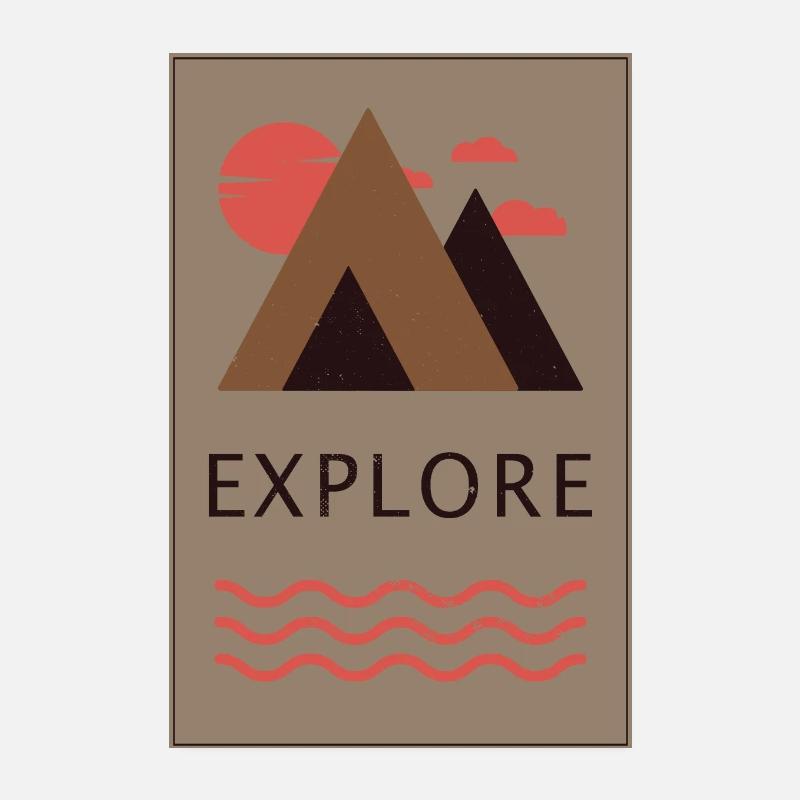 Explore Camping Reisen Discover Poster 20x30 cm