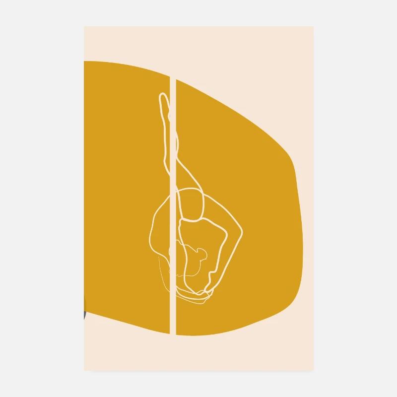 Seria Ilustracji Poledance 3/3 - Plakat o wymiarach 20x30 cm - biały