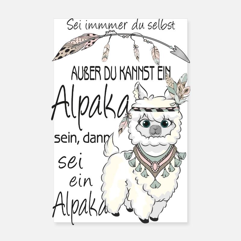 Alpaka Liebe Poster 20x30 cm