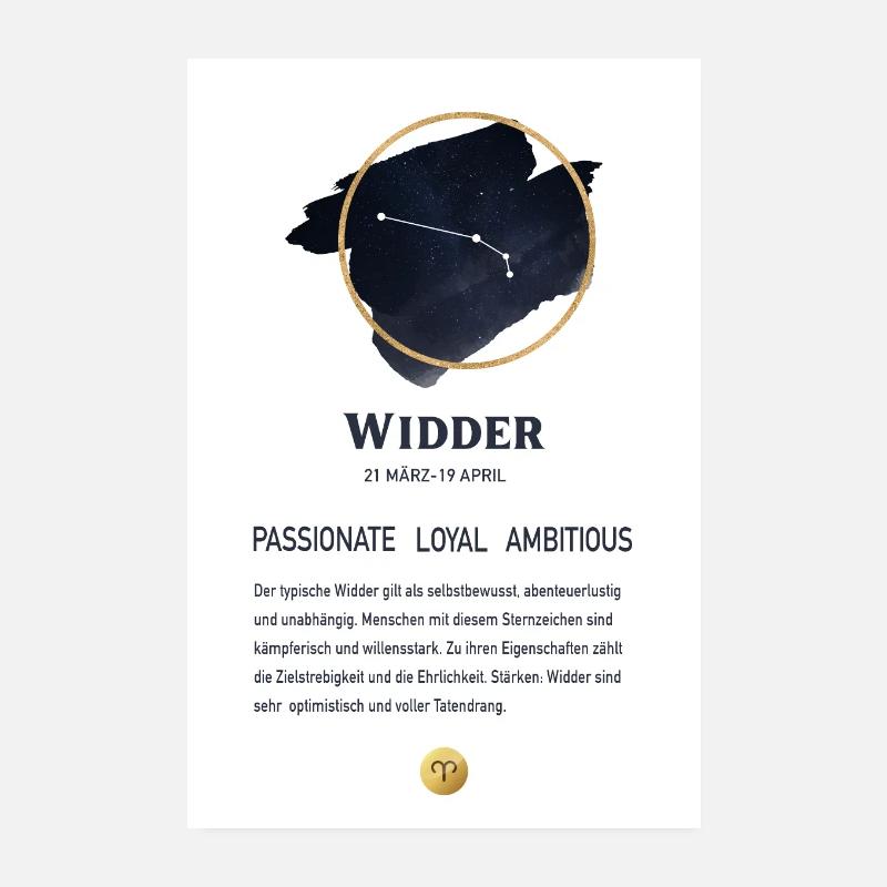 Zodiac sign Aries Poster 8" x 12" (20x30 cm)