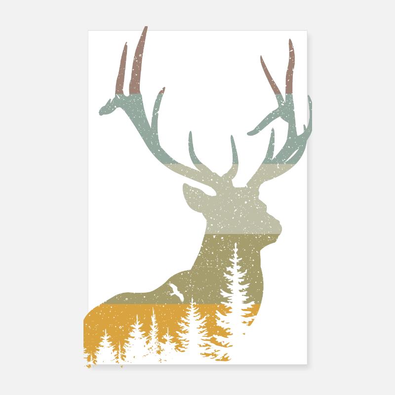 Hirsch Poster 20x30 cm