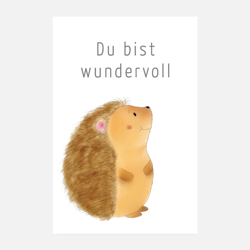 Igel Du bist wundervoll Poster 20x30 cm