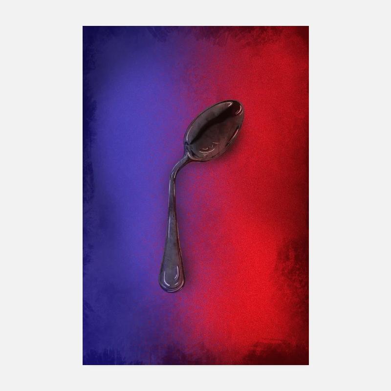 Verdrehter Esslöffel Poster 20x30 cm