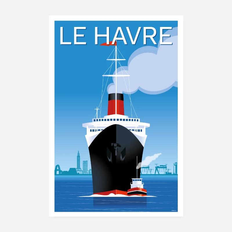 LE HAVRE - Poster 20 x 30 cm - blanc