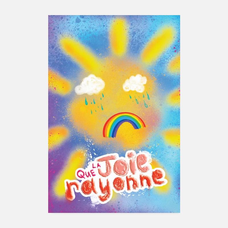 Soleil rayonnant pop Poster 20 x 30 cm