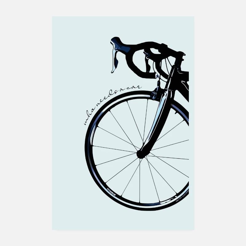 sans voiture - Poster 20 x 30 cm - blanc