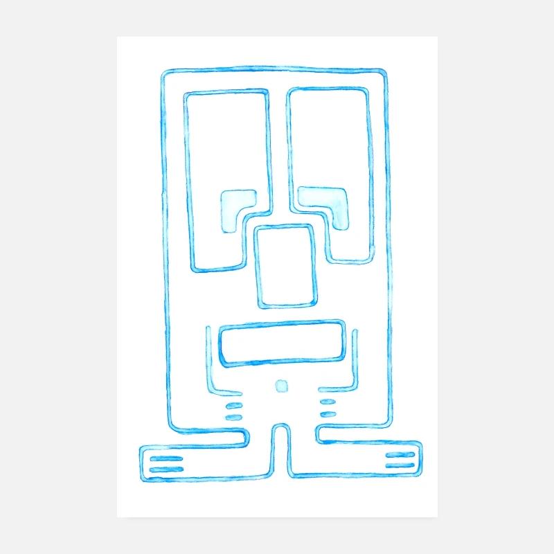 Figure abstraite dans le style maya Poster 20 x 30 cm