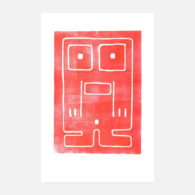 Abstrakte Figur Kunstdruck Poster 20x30 cm