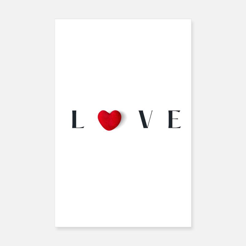 Liebesposter rotes Herz Poster 20x30 cm
