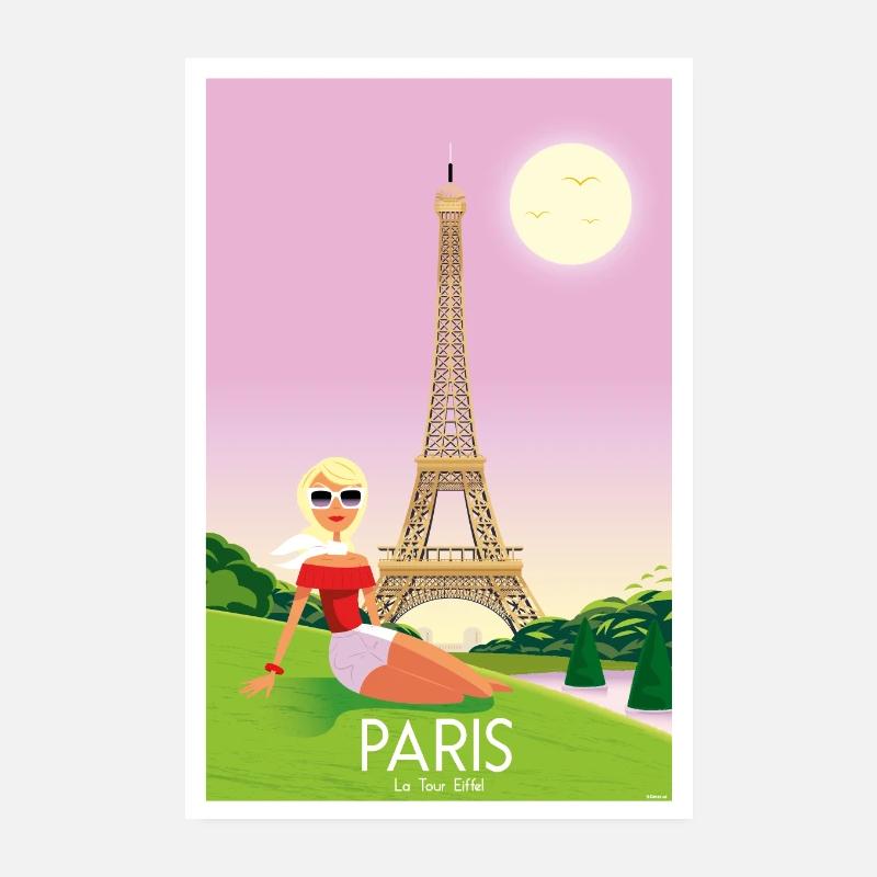 PARIS - Poster 20 x 30 cm - blanc