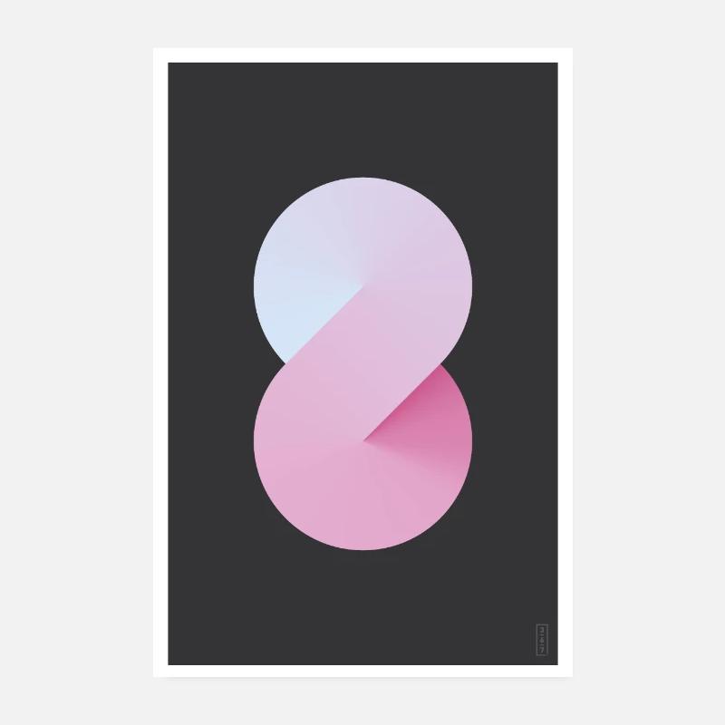 Sidewinder Poster - Fuchsia - Dunkel Poster 20x30 cm