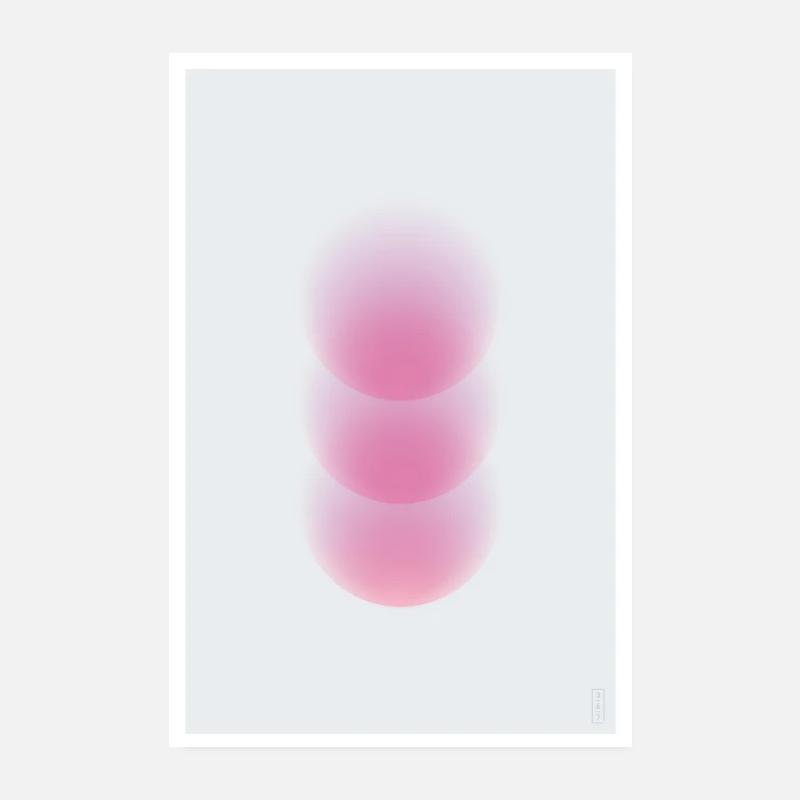 Tri-Sphere - Fuchsia - Licht Poster 20x30 cm