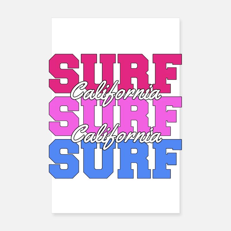 SURF SURF NEW - Poster 20 x 30 cm - blanc
