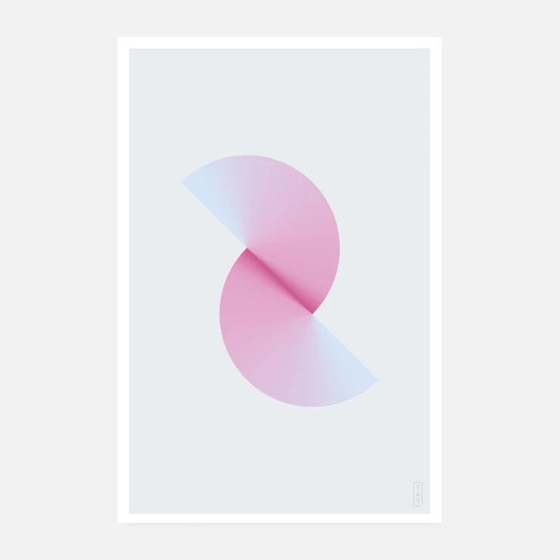 Split - Fuchsia - Licht Poster 20x30 cm