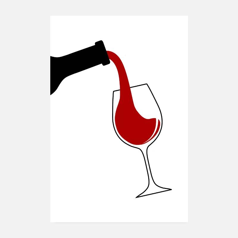 Verser du vin rouge Poster 20 x 30 cm