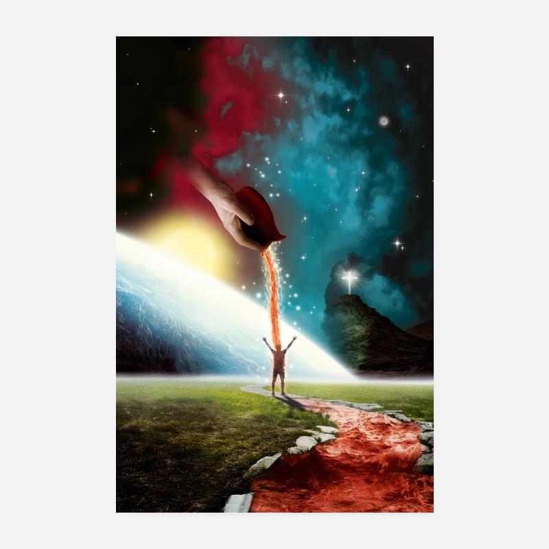 Erlöst - Poster 20x30 cm - Weiß