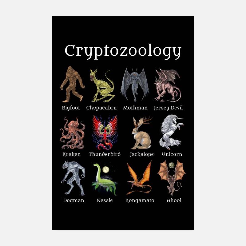 Cryptozoologie Créatures cryptides Poster 20 x 30 cm
