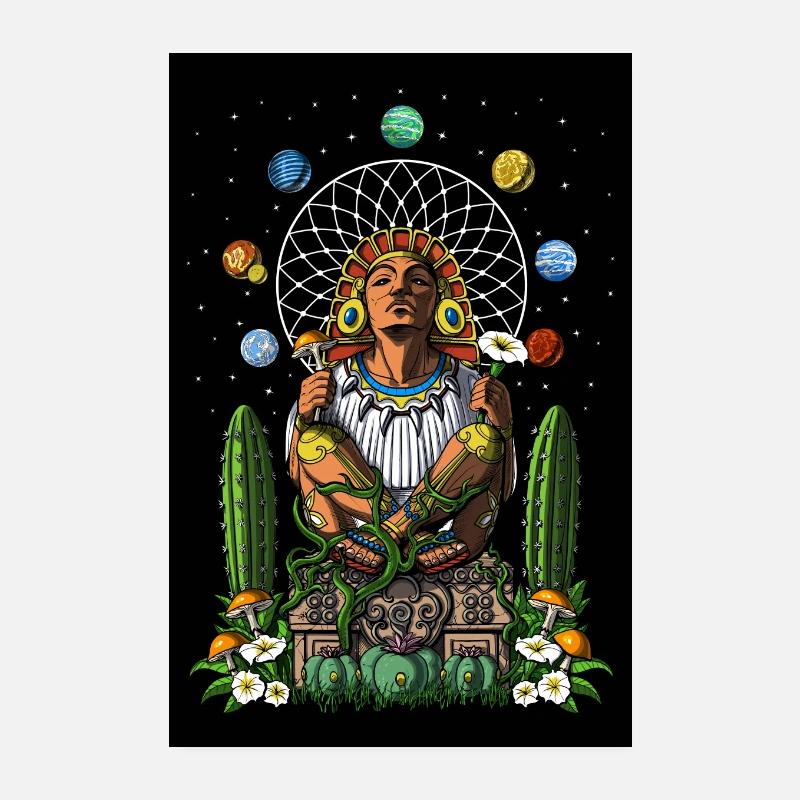 Dieu aztèque Xochipilli Poster 20 x 30 cm