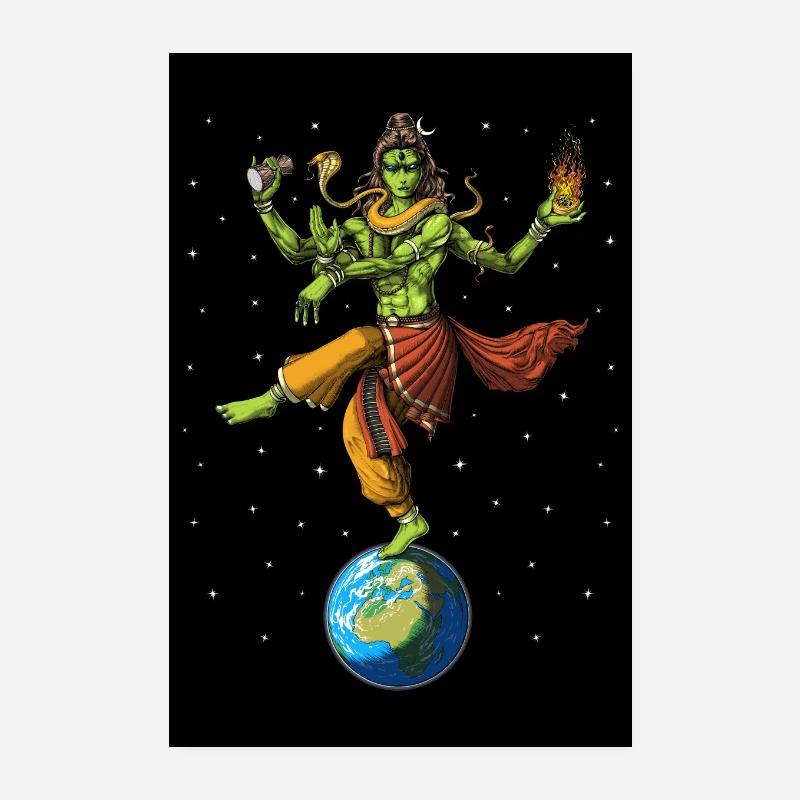 Divinité de l’hindouisme extraterrestre Seigneur Shiva Poster 20 x 30 cm